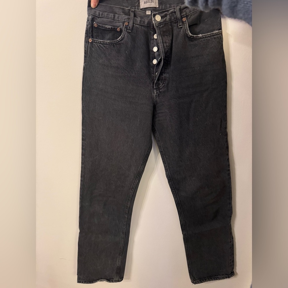 Agolde Women's Black Straight Leg Jeans